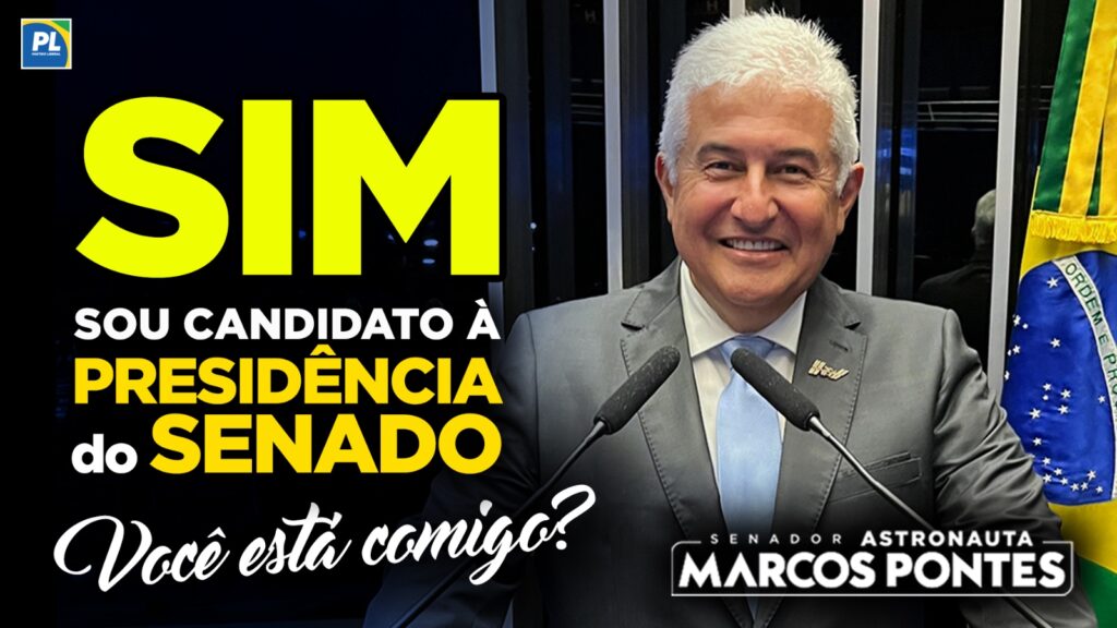 Senador Astronauta Marcos Pontes anuncia candidatura à presidência do Senado